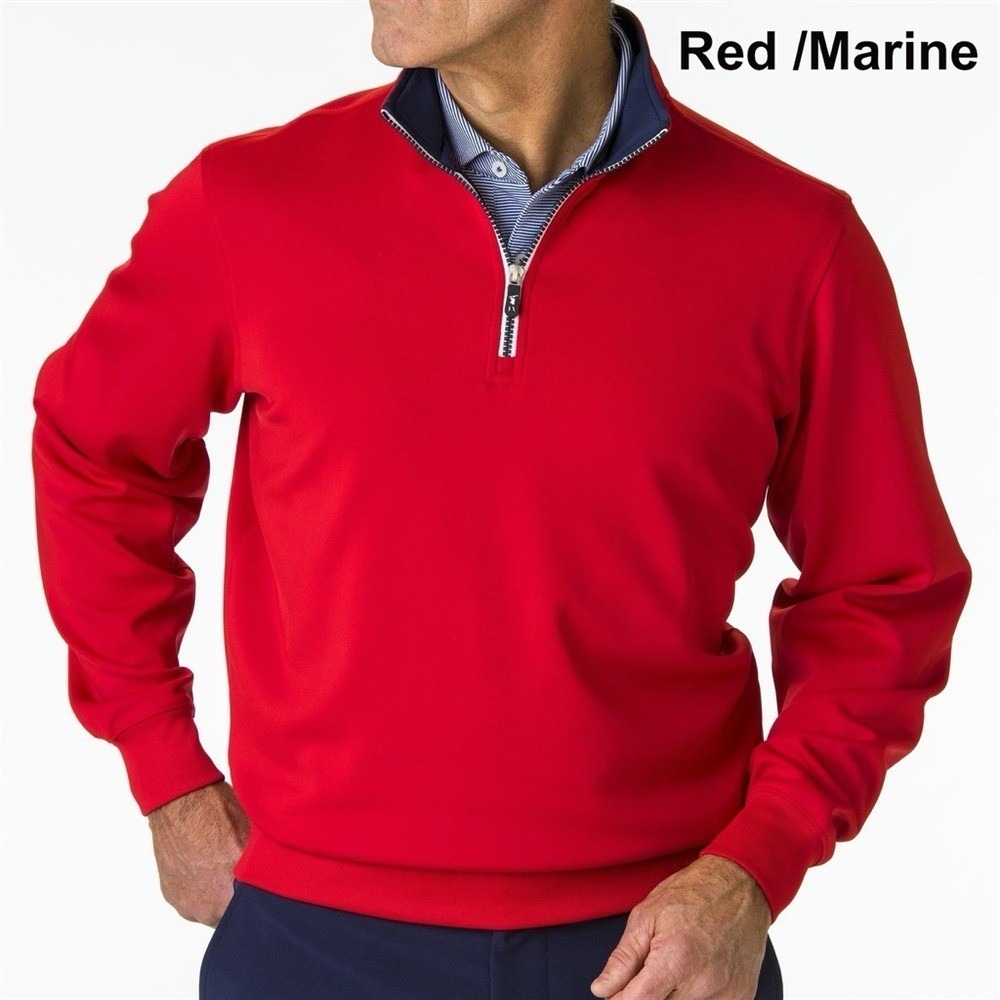 (A9) NWOT Pebble Beach Red Golf Long Sleeve 1/4 Zip‎ Pullover Jacket Top M